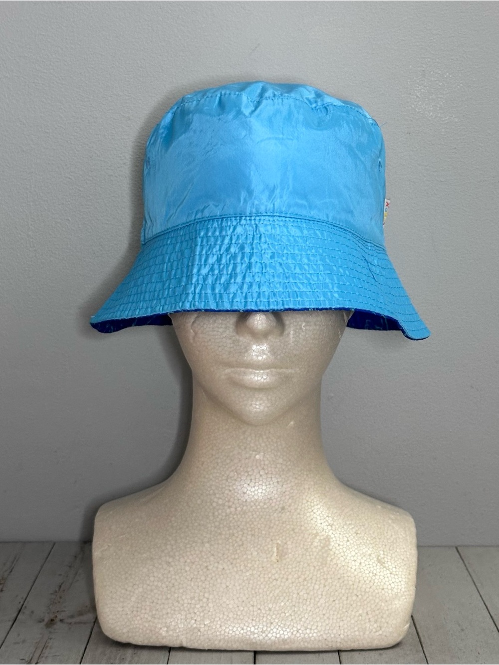 Juice Box Reversible Blue Bucket Hat Aqua Festival Y2K Streetwear Summer Unisex